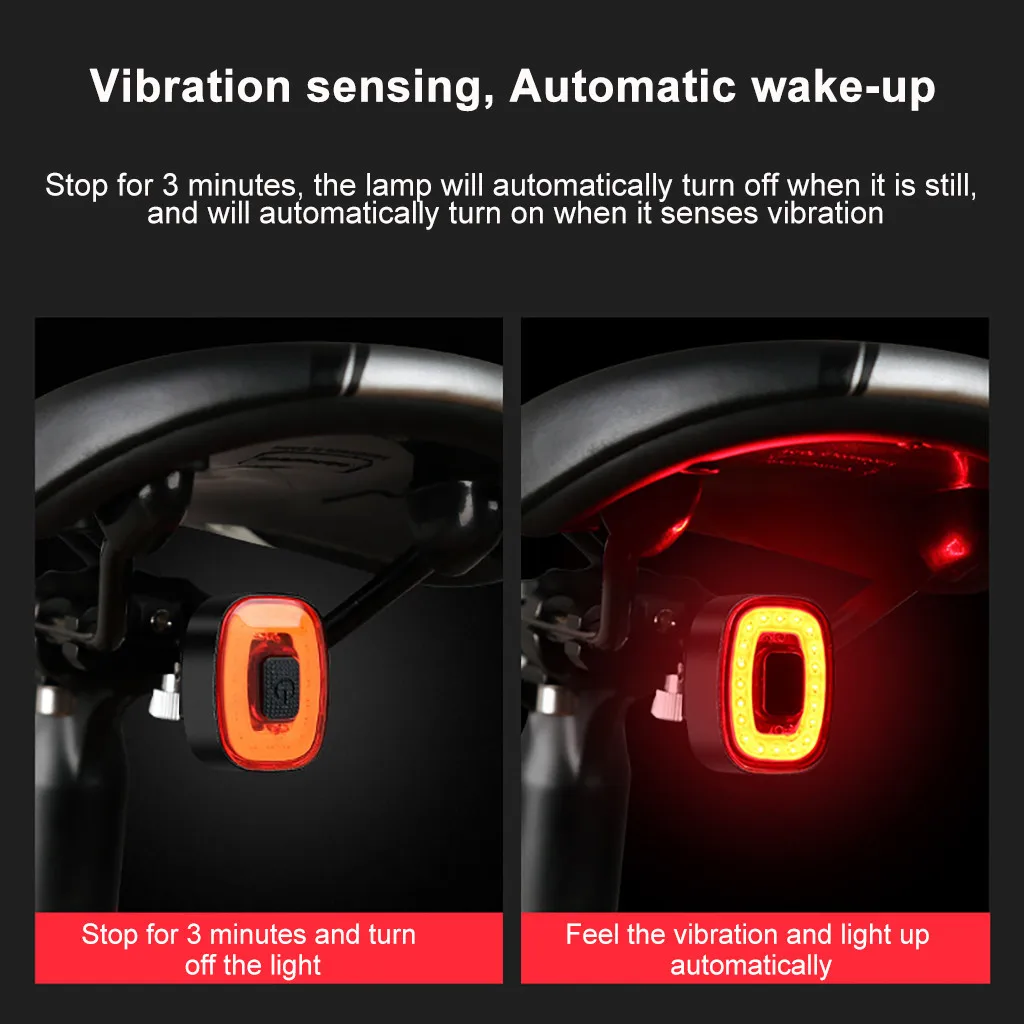 Bicycle Smart Brake Light Sense Led Usb Charge Lamp Mtb Road Bike Rear Tail Light Waterproof Safety Warning Bike Light Ju1