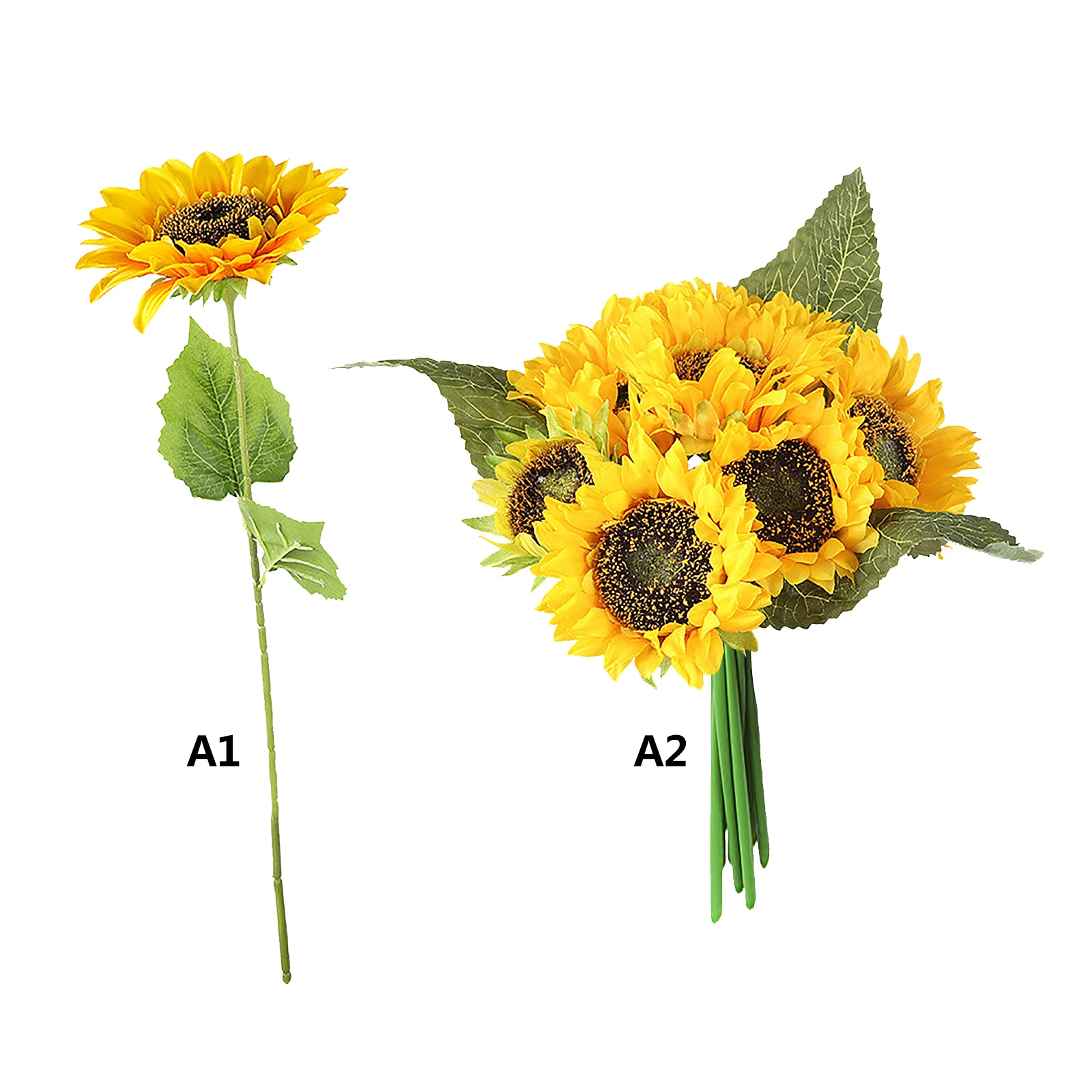 Tournesols Artificiels Bouquets de tournesols artificiels de haute qualité, fausse soie, pour la  maison, le bureau, pour une fête, pour un mariage ou pour noël | AliExpress