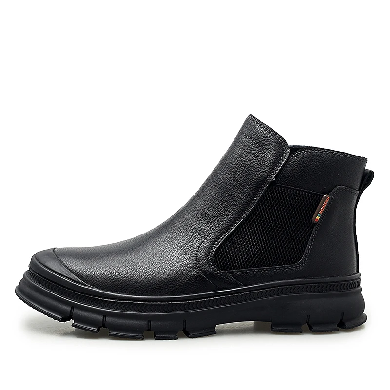 

Boots Men Winter Warm Snow Shoes Mens Leather Shoe Ankle Cowboy Waterproof shose Man Motorcycle Casual Boot 2019 Men's Footwear