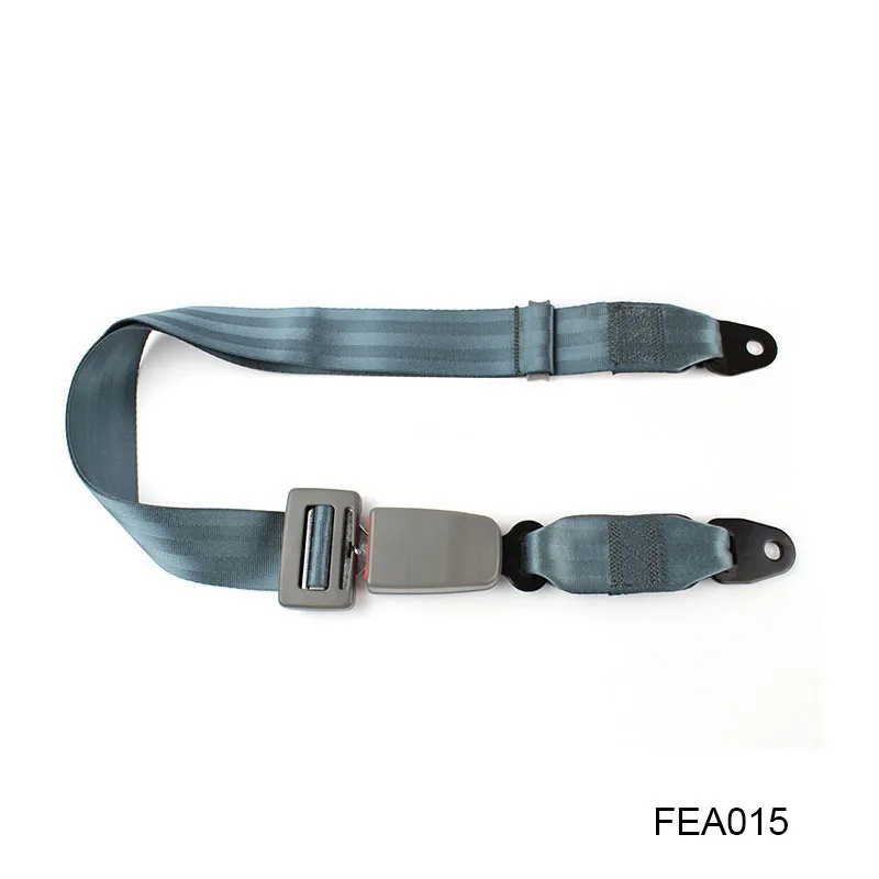 Grey Color Simple Two Point 47mm Vehicle Safety Seat Lap Belt Fea015 Seat Belt Accessories