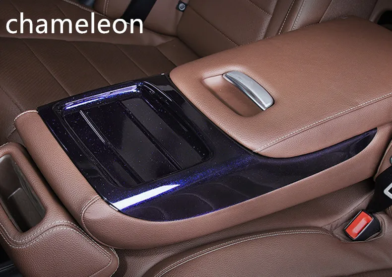 Для Mercedes Benz E300l E200l caja de almacenamiento del asiento trasero del coche reposabrazos защита для украшения cubierta - Название цвета: chameleon