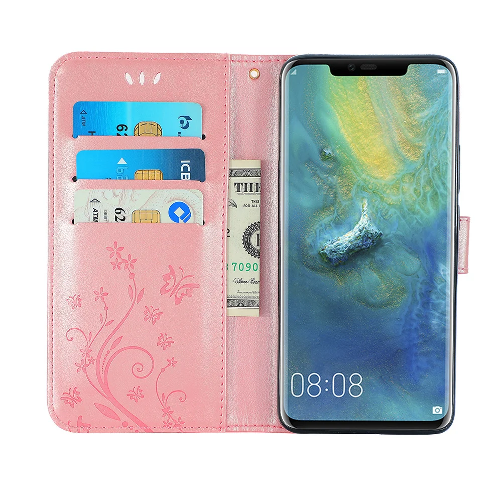 Флип кожаный чехол-кошелек для HUAWEI mate 20 Lite Nova4e Kickstand кошелек для P20 P30 Pro P Smart Y5 Y7 Prime Тонкий чехол