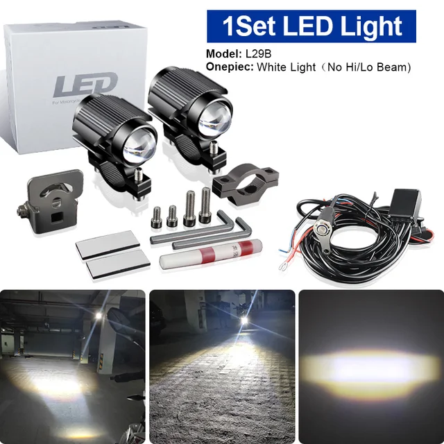 TRK502X Motorcycle Headlight Front Foglight  12V LED Headlamp Spotlights Head Light FOR Benelli TRK502 X TRK 502X 2021 TRK 502 1Set L29B White
