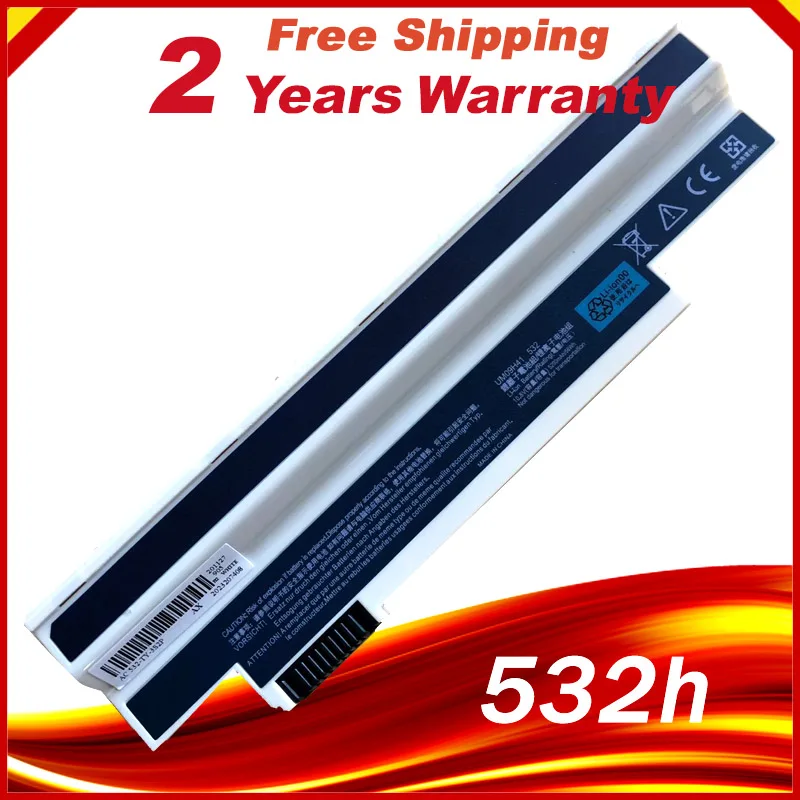 Batteria New Net 5200mAh Per Acer Aspire One 532 E Packard Bell Dot S, UM09G31 LC.BTP00.117, Sostituto Originale, Alta Capacità