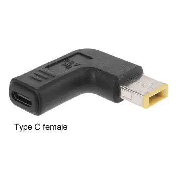 

Type-C Female to Square DC Male PD Power Charger Connector Cable Adapter Converter for Le-novo Thinkpad