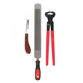 

4PCS Horse Farrier Hoof Nipper Trim Shoeing File Cattle Horse Hoofs Tool Clipper Pliers Horseshoe Forceps Hoofs Knives Kit