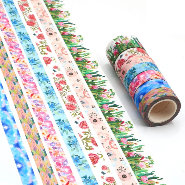 10m/Roll Rainbow Color Sticky Tape Photo Album Scrapbooking Decor Adhesive  - AliExpress