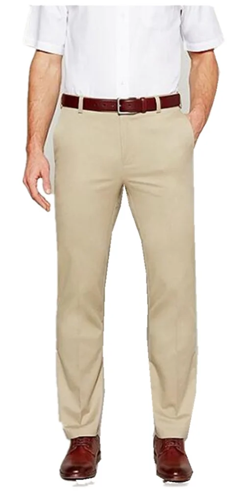 Мужские штаны высокого качества Хаки Slim Fit Брюки для делового костюма/мужские высококачественные свободные тонкие брюки модные