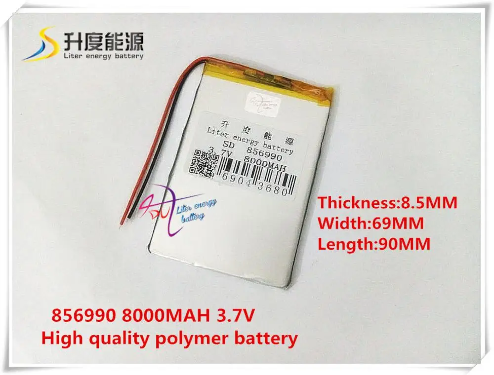 8569903,7 V 8000mAh 907090 полимерный литий-ионный/литий-ионный аккумулятор для внешнего аккумулятора, планшетного ПК, gps, сотового телефона