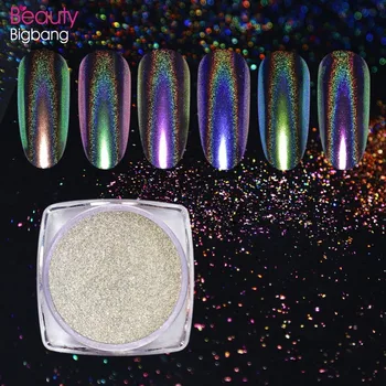 

BeautyBigBang Nail Art Glitter Shine Powder 0.2g Chameleon Nail Shimmer Mermaid Pearl Pigment Shining Laser Shell Dipping Powder