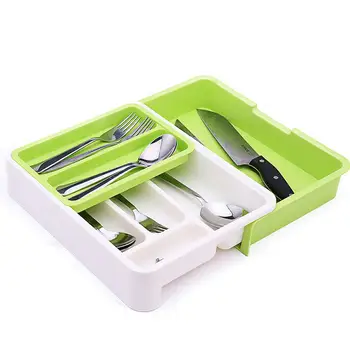 

AsyPets Scalable Separated Tableware Arrangement Drawer Storage Box for Kitchen Knife Fork Chopsticks Spoon