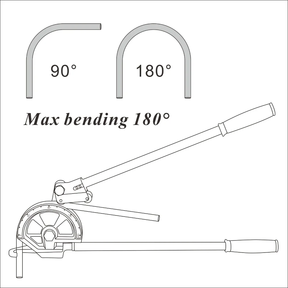 Ручная трубка инструмент для сгибания 19 мм(3/") Толщина OD стальная трубка для HVAC мягкая медь, латунь, алюминий другие мягкие металлы