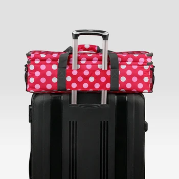 

1 Piece Creative Sewing Machine Bag 600D Oxford Cloth Red Polka Dot Wool Sewing And Embroidery Tool Storage Bag Free Shipping