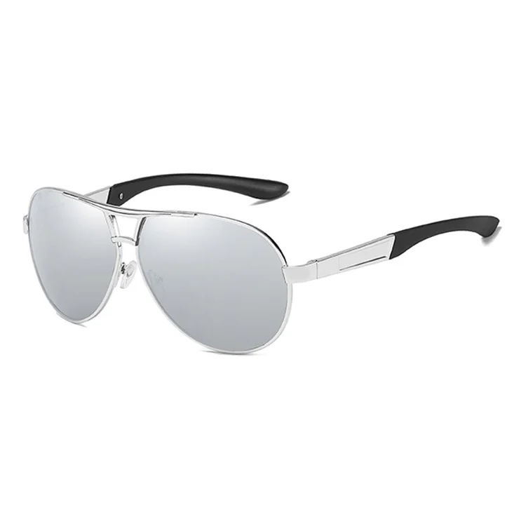 MADELINY, новинка, пилот, поляризационные солнцезащитные очки, мужские, дизайн, для вождения, спортивные, солнцезащитные очки, для мужчин, металлическая оправа, размера плюс, UV400, MA118 - Цвет линз: C6 Silver Silver