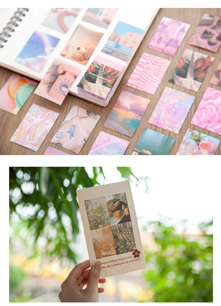 Mr.paper 8 Design Ins Style Japanese Romantic Series Frame Sticker Creative Mini Pocket Decoration DIY Material Sticker