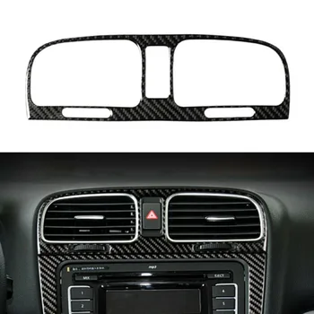 

Stylish Carbon Fiber Middle Air Vent Outlet Cover Frame Premium Car Interior Decorative Sticker For Golf 6 MK6 2008-2012