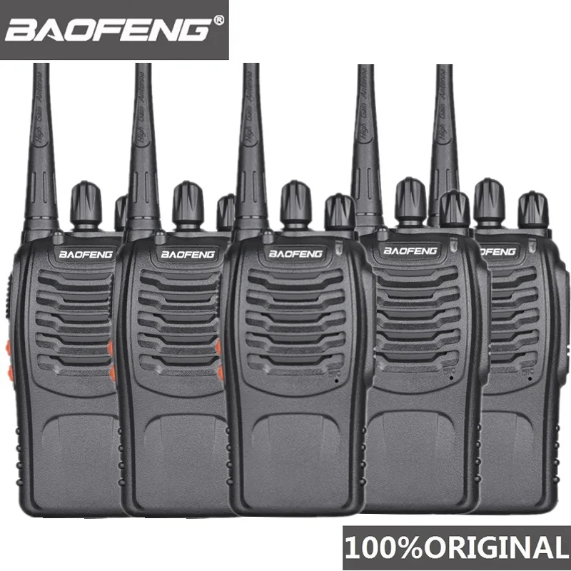 5 Pezzi Baofeng Bf-888S Walkie Talkie Uhf Handy Talky Bf 888S 5W Wolki Tolki 888 Cb Radio Comunicador Ptt Ricetrasmettitore Walkie-Talkie