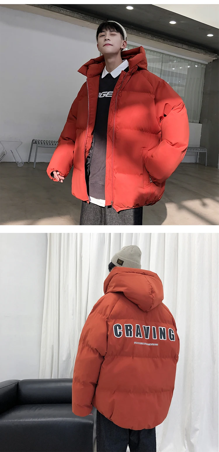 LAPPSTER мужские одноцветные куртки с капюшоном, пальто, зимняя парка, японская Мужская теплая Корейская пуховая куртка, толстое пальто в стиле хип-хоп, 2XL