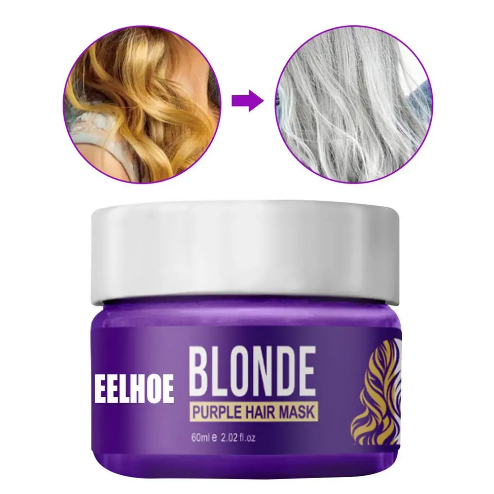 Purple Hair Mask Conditioner Toner For Blonde Platinum Silver Banish Yellow Hues Repair Dry Damaged | Красота и здоровье