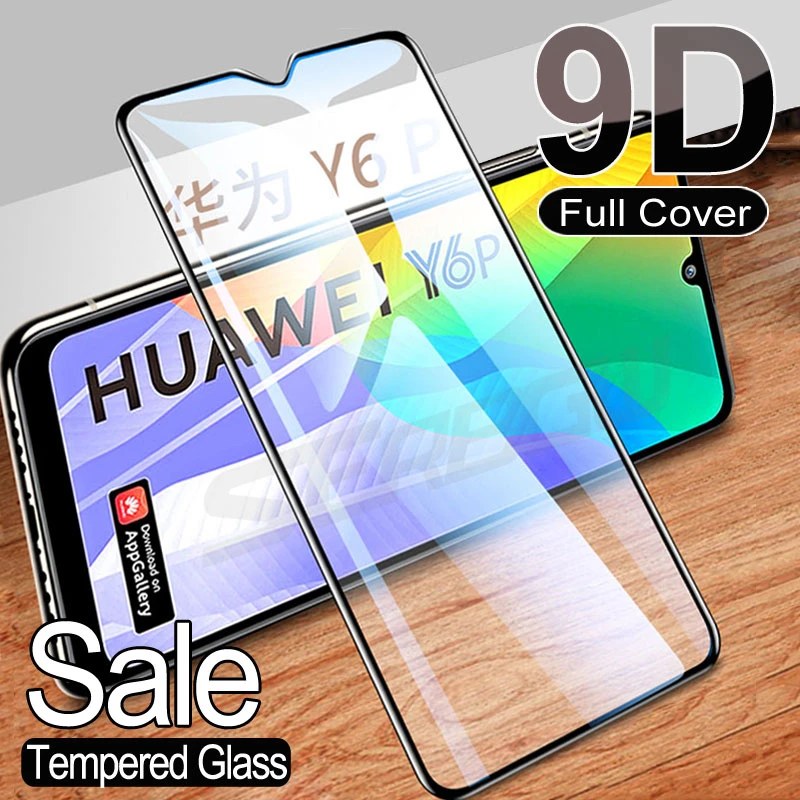 9D protectora de vidrio para Huawei Y5P Y6P Y7P Y8P Y6S Y7S Y8S Y9S Y5 Lite Y6 Y7 Y9 primer 2018 de 2019 Protector de pantalla de vidrio templado