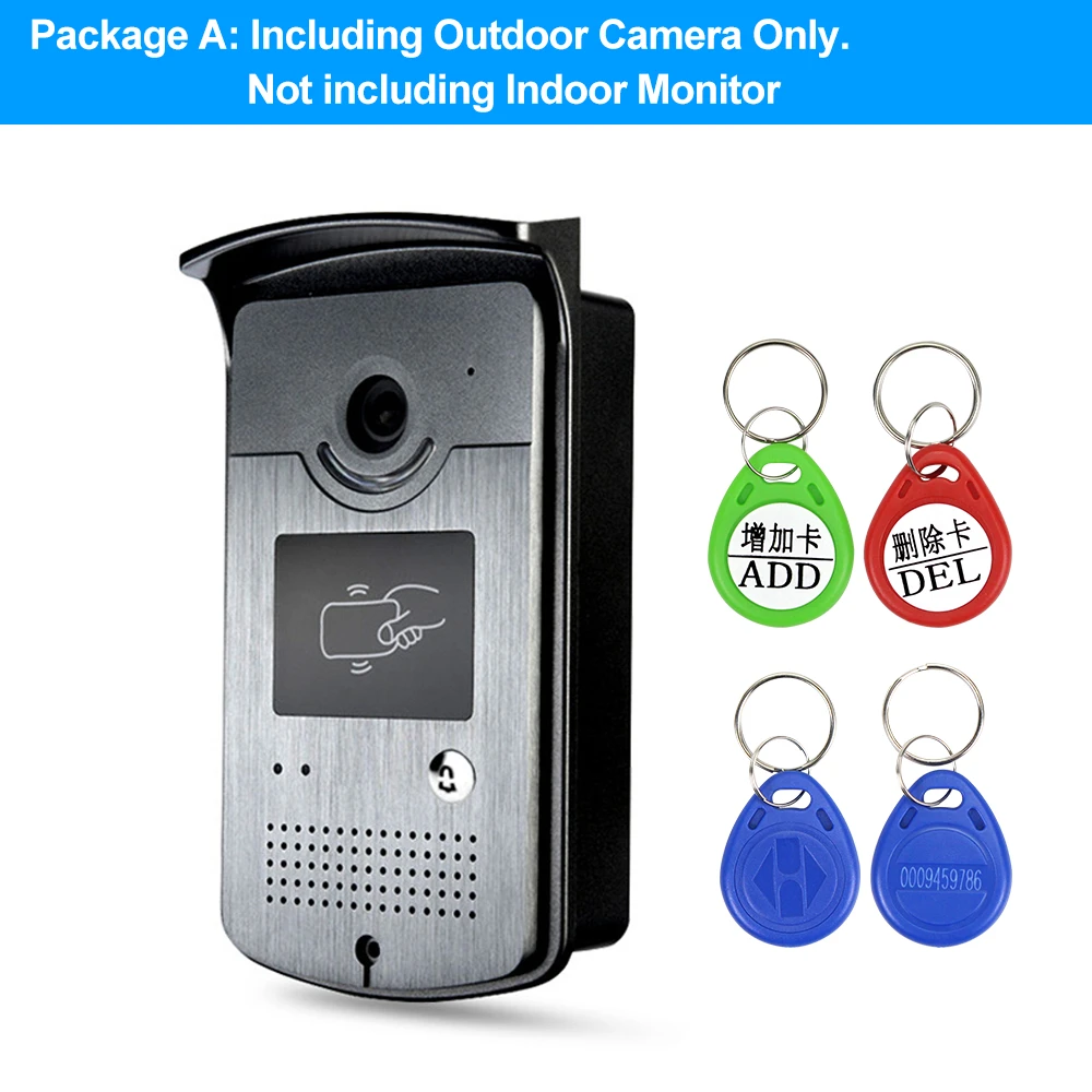 RFID Wired Video Intercom Video Door Phone 7'' Color Monitor Video Camera Doorbell Waterproof Card Keyfobs Unlock for Home Villa legrand video door phone Door Intercom Systems