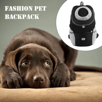 

Portable Outdoor Pet Dog Carrier Breathable Double Shoulder Bag Backpack Portable Travel Shoulder Bag Pet Supplies　