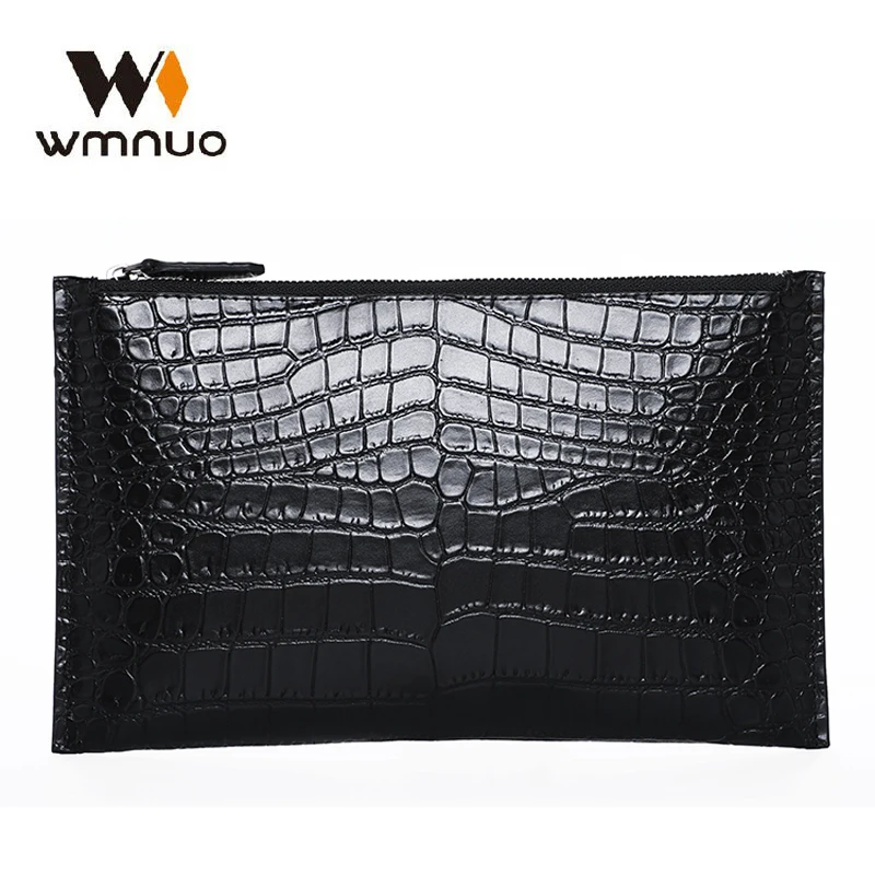 Клатчи Wmnuo мужские сумки Аллигатор 100% натуральная кожа повседневные клатчи
