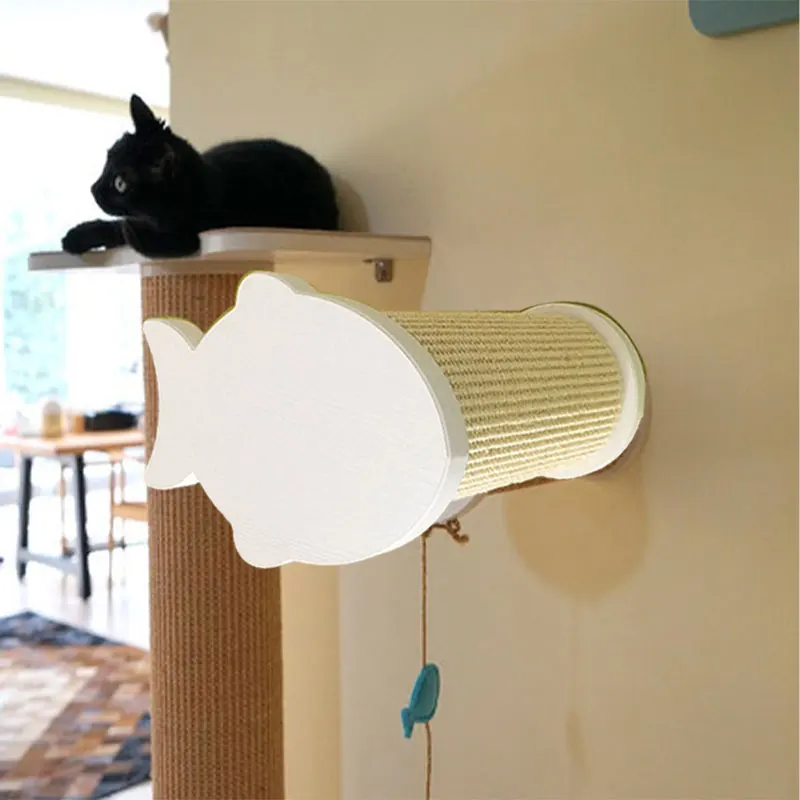

Wall-Mounted Jumping Platform Cat Tree Cat Climber Sisal Rope Scratch House Scratching Post Kitten Hanging House Pet Furniture