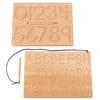 Montessori Aphabet Uppercase & Lowercase Teaching Aids Writing Board Beech Wood English Writing Practice Training Kindergarten 1