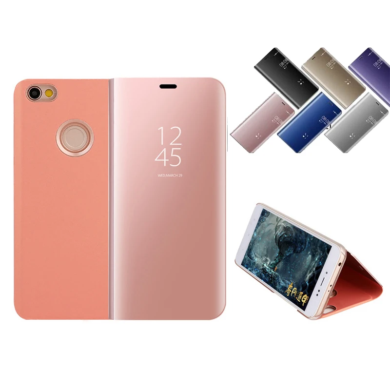 100 шт Смарт Флип Прозрачный зеркальный чехол для Xiaomi Redmi Note 8 Pro 8A 7 7A 6 6A 5 S2 Y2 Go K20 кожаный защитный чехол