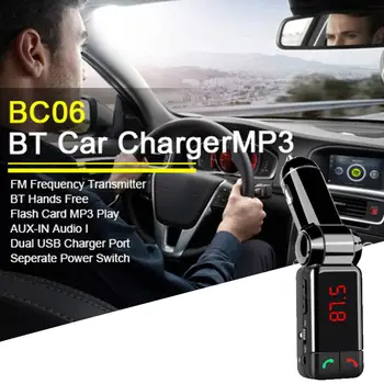 

Vehemo BC06 Car FM Transmitter Auto MP3 Player Handsfree Bluetooth for Audio FM Adapter Universal Stereo Music TF Card