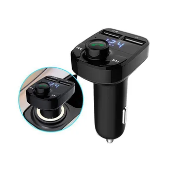 

Car FM Transmitter Wireless Bluetooth Handsfree Car Kit FM Transmitter MP3 Player Dual USB Charger Support MP3/WMA/APE/FLAC/WAV