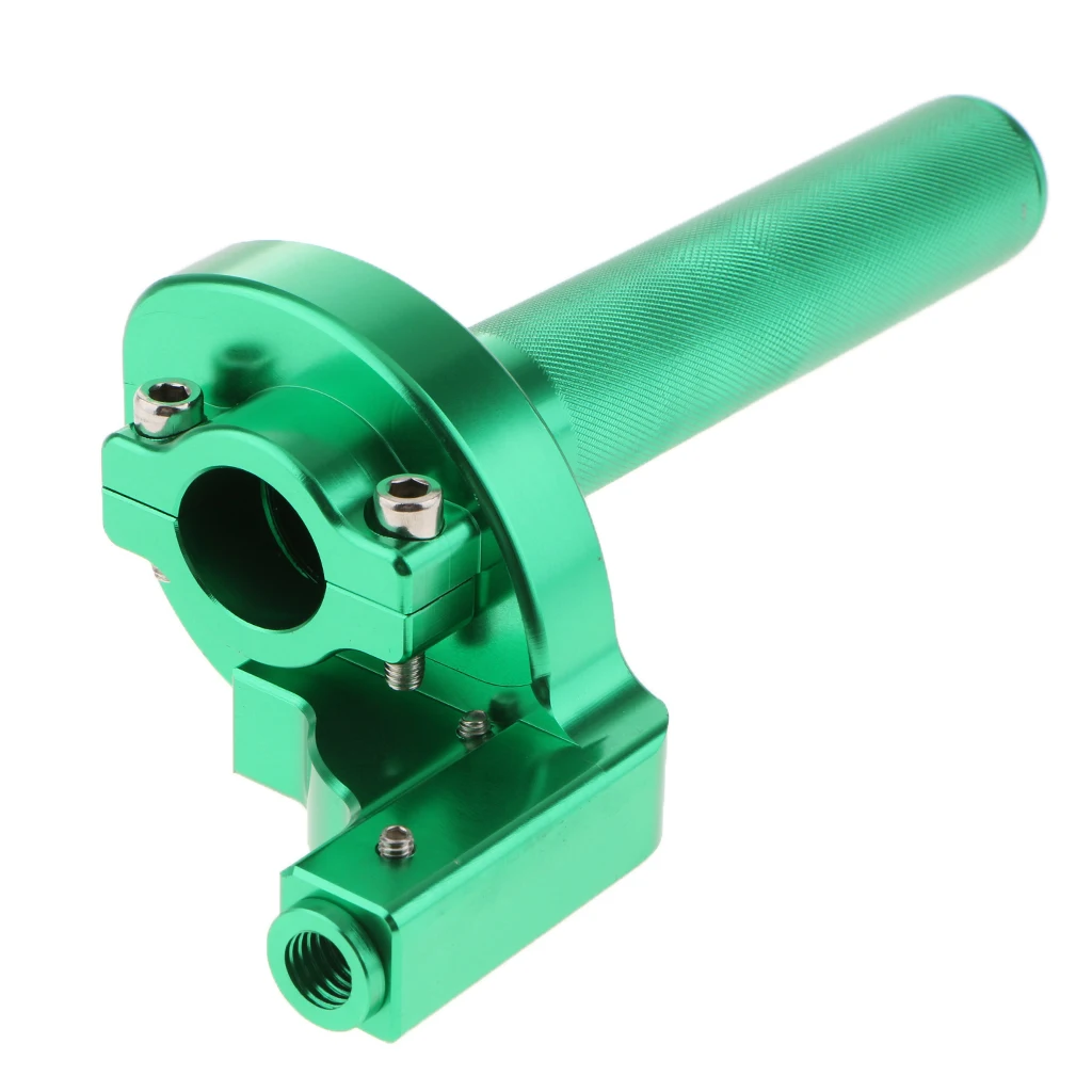Green CNC 7/" мотоцикл поворотный захват дросселя руль для мотоцикла Dirt Bike - Цвет: Green