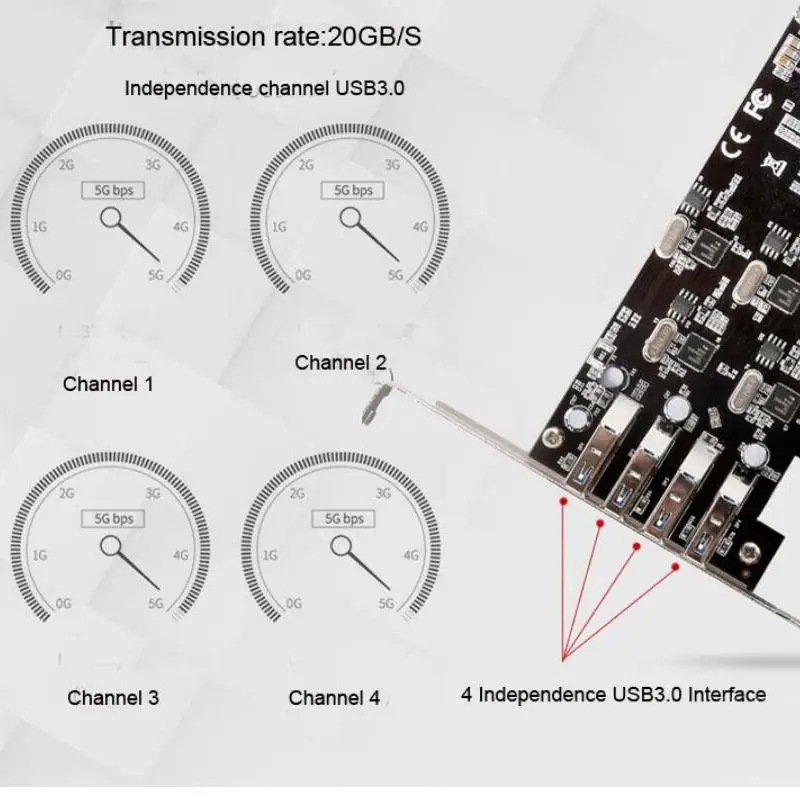 PCI удлинитель 4 порта PCI-E к USB 3,0 концентратор PCI Express карта расширения адаптер 5 Гбит/с SuperSpeed expresscard USB 3,0 для рабочего стола