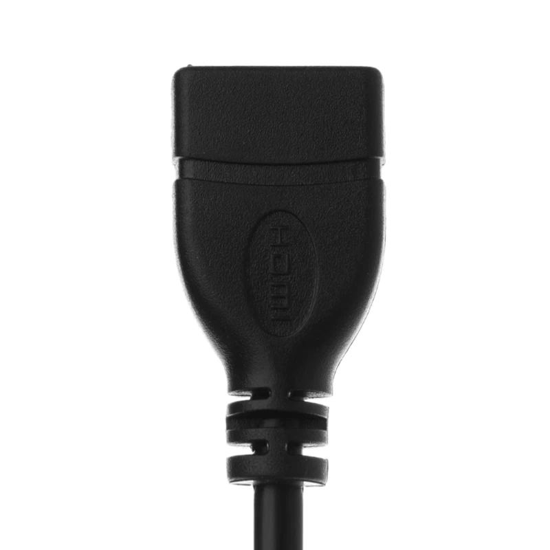 Белый 90 градусов угловой мини-usb HDMI Мужской к HDMI Женский удлинитель Кабель для передачи данных 21 см - Цвет: Белый