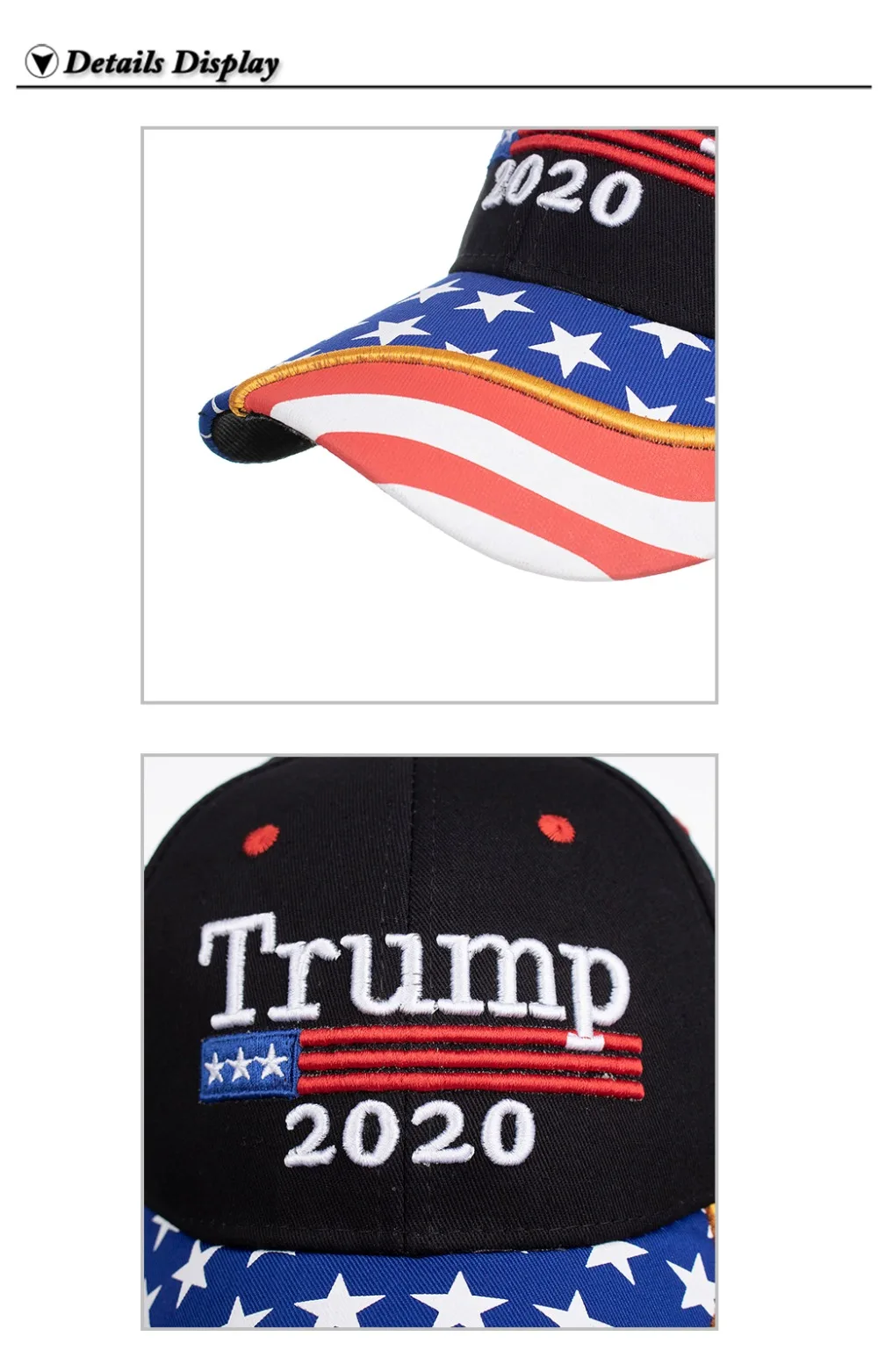 Joymay New American Flag Haliaeetus leucocephalus Embroidery Baseball Cap Sports Outdoor Hats B669