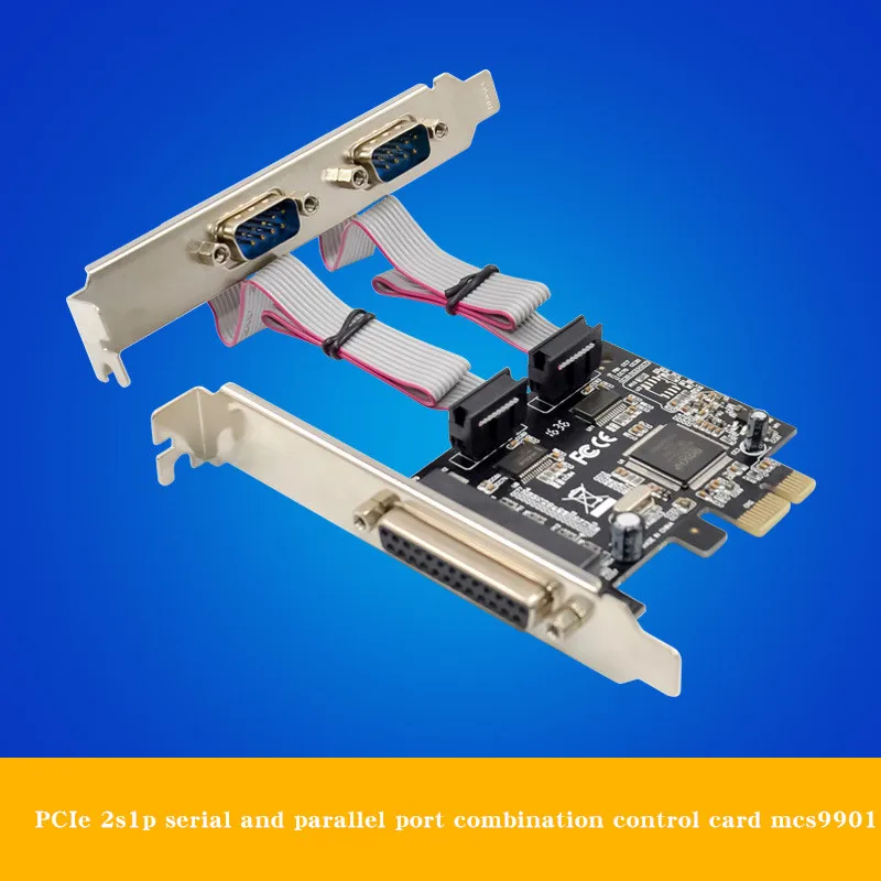 

PCI-E 2s1p serial and parallel port combination control card DB9 serial port + DB25 parallel port expansion card mcs9901