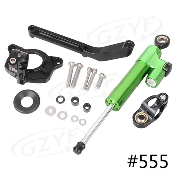 

CNC Motorcycle Steering Damper Stabilizer w/ Bracket Mounting Kit Satety Control for Kawasaki Z1000 Z 1000 2014 2015 2016