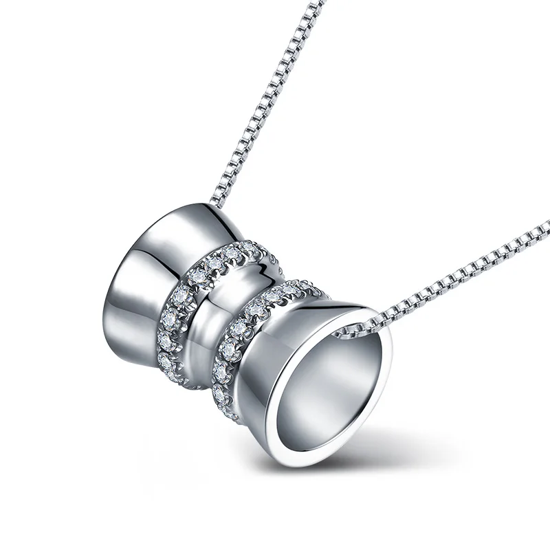 Твердые 18K золото натуральный 0.15ct алмаз кулон ожерелье для женщин- DHL