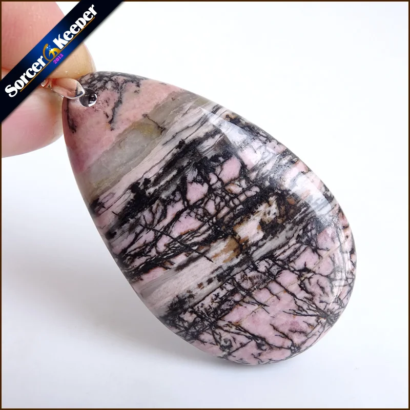 Натуральный камень настоящий с камнем Родонит Bijoux винтажные изделия ручной работы бусы Подвеска костюм ювелирные изделия мужское ожерелье с подарочной коробкой ZS338