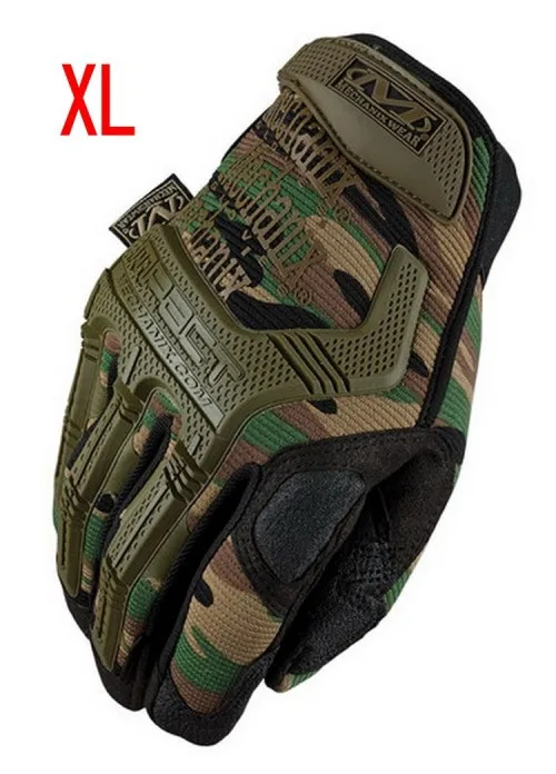 Новинка, перчатки Mechanix, M-Pact, военные, тактические, армейские, для стрельбы, пейнтбола, полный палец - Цвет: XL