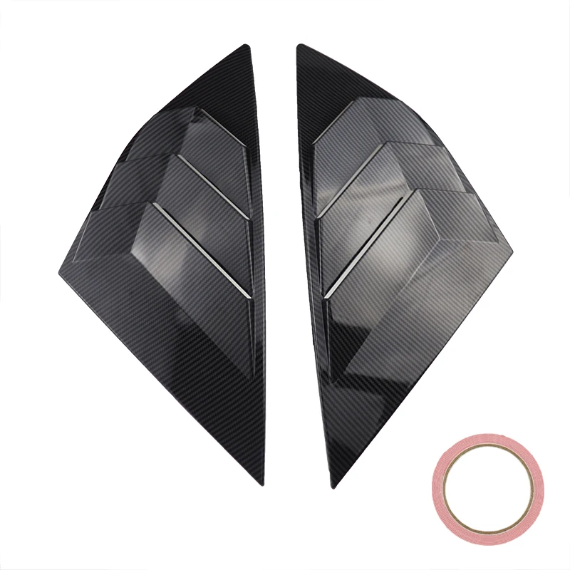 Rear Quarter Window Louvers Panel Side Vent Cover Sticker Trim For Ford Focus 12-18 ST RS Hatchback Carbon Fiber ABS Car Side Window Louver 2pcs/set