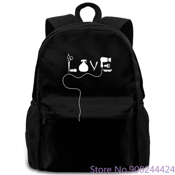 

BARBER HAIR ER SALON LOVE . Birthday Co-Worker Brand Newest women men backpack laptop travel school adult student
