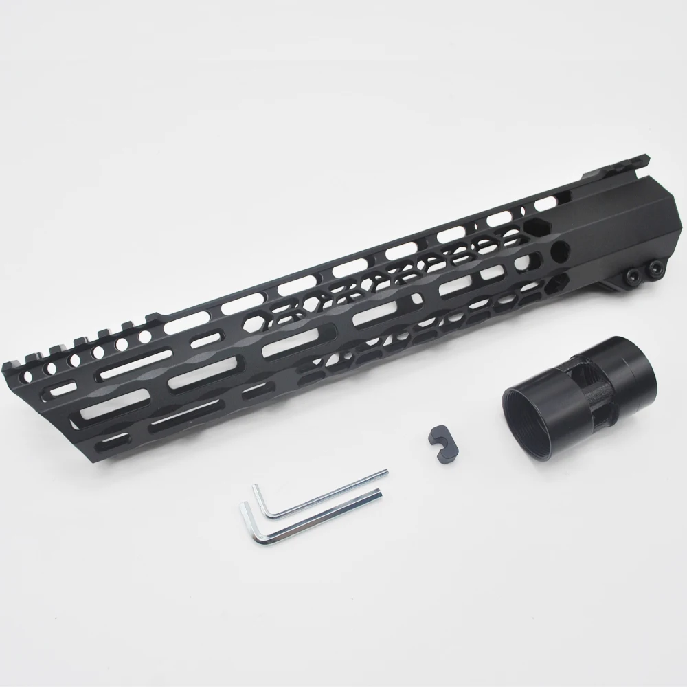 Aplus 12 ''дюймовый M-LOK зажима поплавок Handguard Picatinny крепление системы MLOK Охота AR-15/M4/M16_Black/Red/Tan гладкая