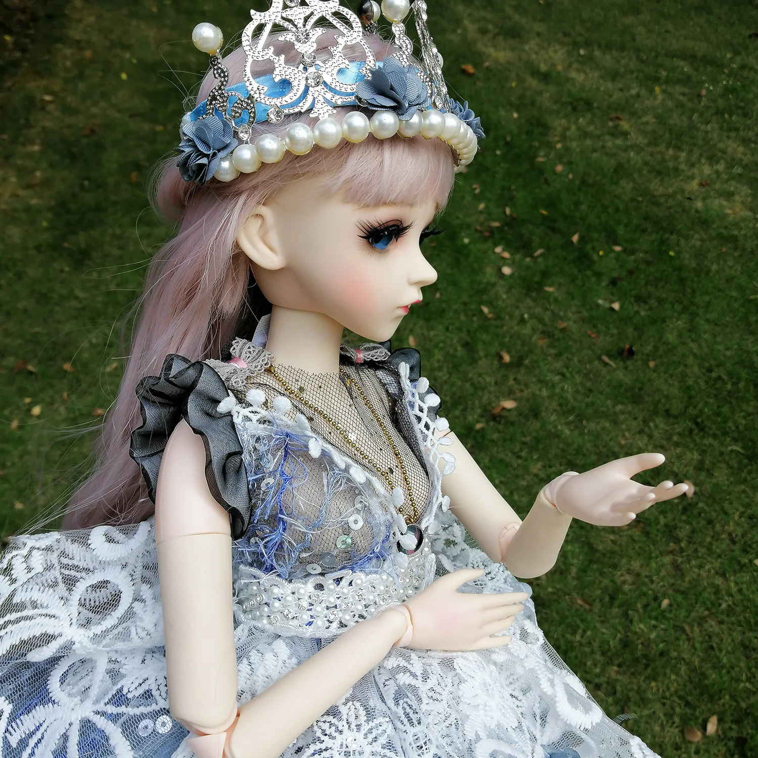 2" полный набор BJD кукла+ макияж ручной работы 24 дюймов 60 см EVA BJD леди+ стеклянные глаза+ аксессуары парики одежда обувь DA008-3L02