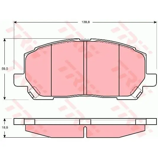 Колодки дисковые п.\ Lexus RX300 3.0 V6 00-03 TRW GDB3286
