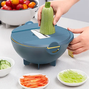 

Cutter Grater Multifunctional Grater Kitchen Vegetables Fruits Cutter With Drain Basket Manual Vegetables Cutter