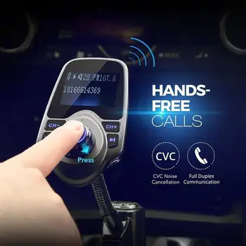 

Quick charge 3.0 Car Bluetooth 5.0 FM Transmitter MP3 USB Handfree Car Player Dual Charger FM Ports Modulator Lighter G9H3