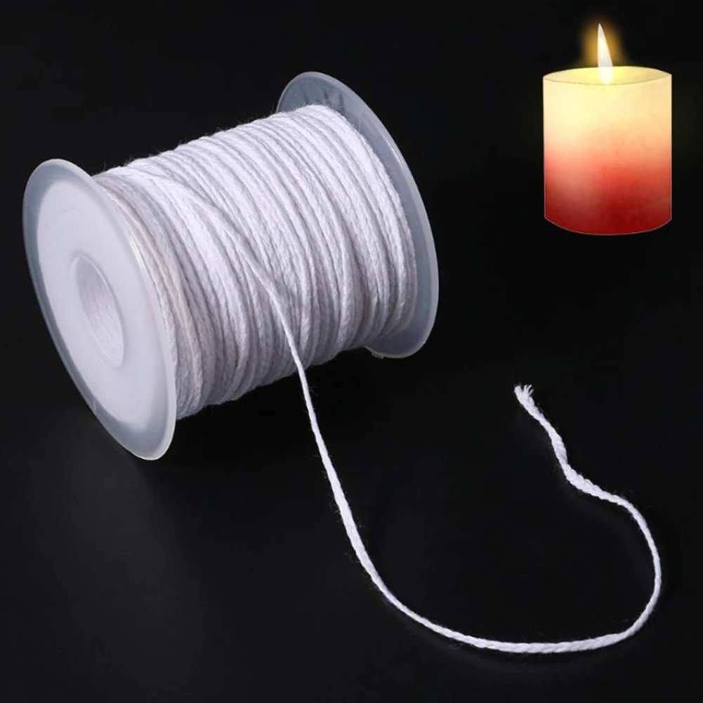 Rosenice 61 m Waxed Cotton Candle Wick for Making Candles and DIY Craft Projects 