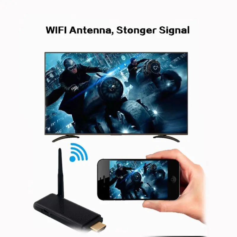Wecast медиа отпаривания ключ Беспроводной Дисплей/проводной HDMI Miracast TV палка для iPhone/Android Зеркальное для Netflix/YouTube A5YA